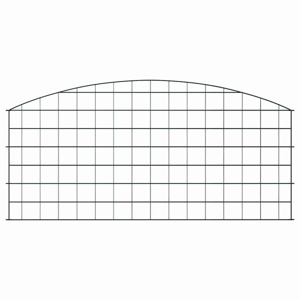 vidaXL Zestaw Ogrodzenia Stawu 5 pcs Zielony 100 x 50 cm Stal