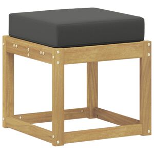 vidaXL Stołek Ławka na Zewnątrz z poduszką Biały 43 x 43 x 45 cm