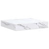 vidaXL P&oacute;łka ścienna 4 pcs Biały marmur 23 x 23,5 x 4 cm