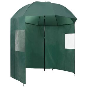vidaXL Parasol wędkarski, zielony, 220x185 cm