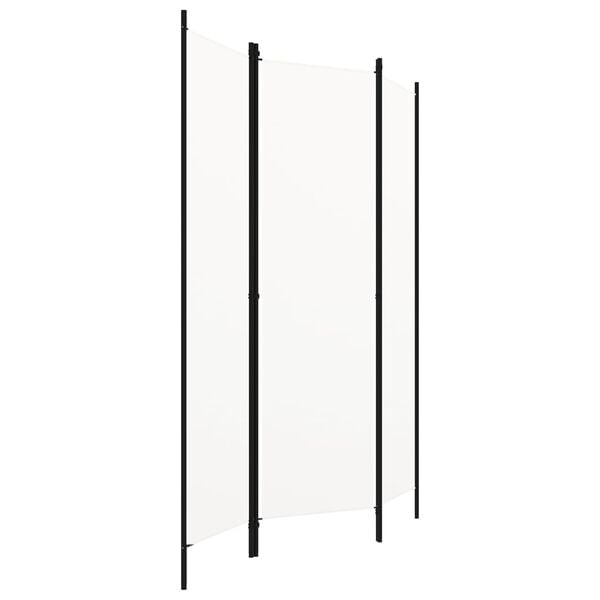 vidaXL Parawan 3-panelowy, biały, 150 x 180 cm