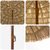 vidaXL Parasol plażowy Naturalny 255 x 255 x 255 cm Poliester i Stal
