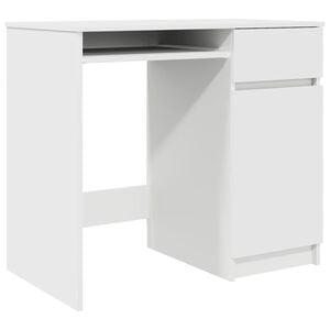 vidaXL Biurko Białe 86x49x76 cm Drewno klejone