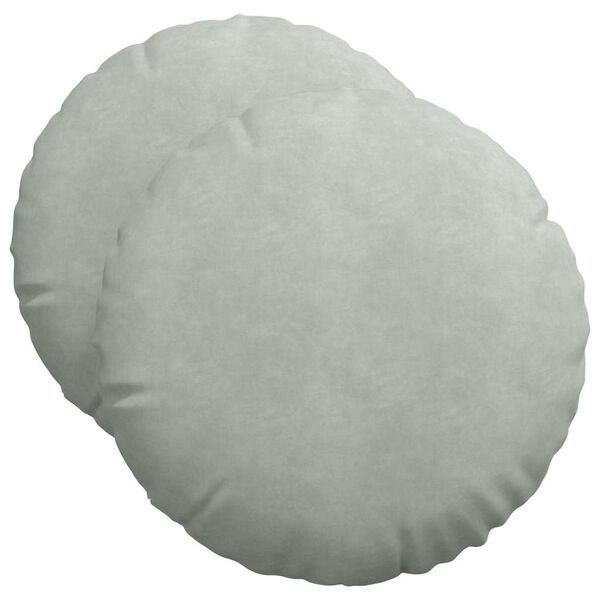 vidaXL Poduszki na siedziska 2 pcs Jasnoszary &Oslash; 40 x 13 cm Aksamit