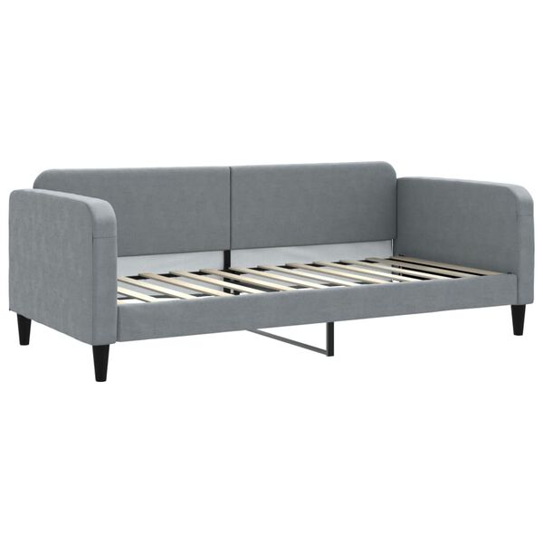 vidaXL Sofa z funkcją spania, jasnoszara, 90x200 cm, obita tkaniną