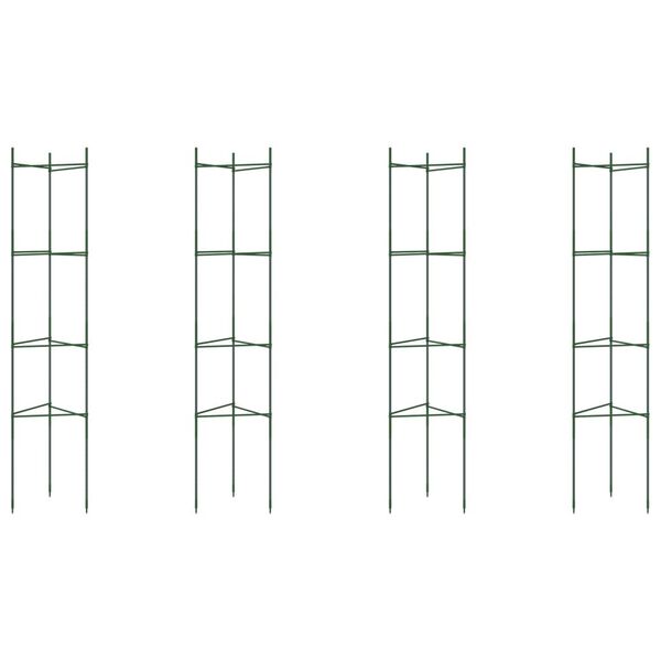 vidaXL Podp&oacute;rki do pomidor&oacute;w, 4 szt., 154 cm, stal i PP