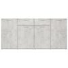 vidaXL Szafka, szarość betonu, 160x36x75 cm, materiał drewnopochodny