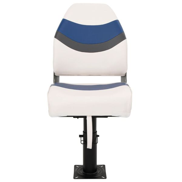 vidaXL Składane siedzisko do łodzi, 2-cz., z wysokim oparciem