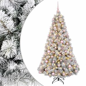 vidaXL Sztuczna choinka z bombką 180 cm 300 LED Ciepła biel