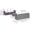 vidaXL 7-cz. zestaw wypoczynkowy do ogrodu, z poduszkami, szary