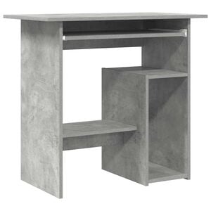vidaXL Biurko, betonowa szarość, 80x45x74 cm, materiał drewnopochodny