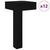 vidaXL Nogi Stojące 12 szt. Czarny 57 x 57 x 100 mm Żelazo