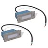 vidaXL Wpuszczane lampki schodowe LED, 2 sztuki, 44x111x56 mm