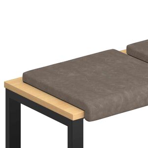 vidaXL Poduszka na ławkę 2 szt. Ekosk&oacute;ra Szary Głębokość 35 cm