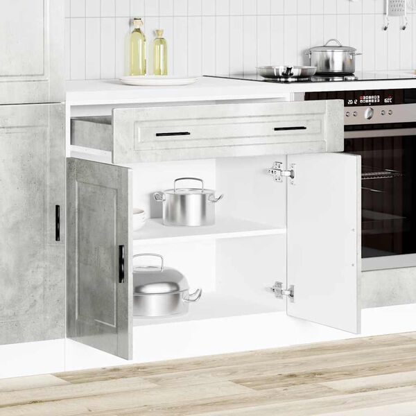 vidaXL Szafka kuchenna dolna, Porto, betonowy szary