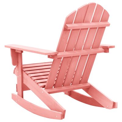 vidaXL Ogrodowy fotel bujany Adirondack, lite drewno jodłowe, różowy