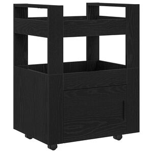 vidaXL W&oacute;zek Kuchenny Czarny dąb 60 x 45 x 80 cm Drewno inżynieryjne