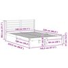 vidaXL Ramka ł&oacute;żka Z zagł&oacute;wkiem Biały 140 x 220 cm Lite drewno sosnowe