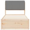 vidaXL Ramka ł&oacute;żka z tapicerowanym wezgłowiem Jasnoszary 80 x 200 cm