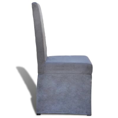 vidaXL Krzesła stołowe, 4 szt., ciemnoszare, tkanina