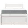 vidaXL Ł&oacute;żko z szufladami i materacem, białe, 100x200 cm, sosnowe