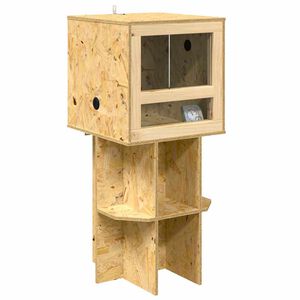 vidaXL Terrarium Brązowy 40 x 40 x 90 cm OSB