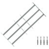 vidaXL Krata na okno z regulacją, 3 metalowe pręty, 700-1050 mm