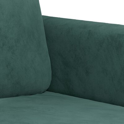 vidaXL Fotel, ciemnozielony, 60 cm, obity aksamitem