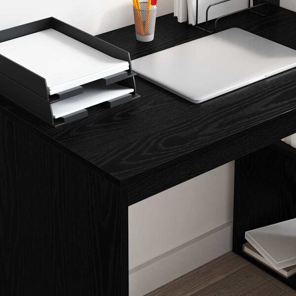 vidaXL Biurko Czarny Dąb 108 x 55 x 103.5 cm Materiał drewnopochodny