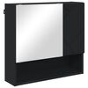 vidaXL Szafka z lustrem Czarny 59 x 17 x 55 cm Drewno inżynieryjne
