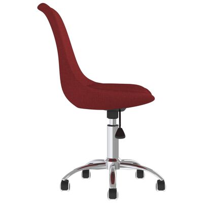 vidaXL Obrotowe krzesła stołowe, 6 szt., winna czerwień, obite tkaniną