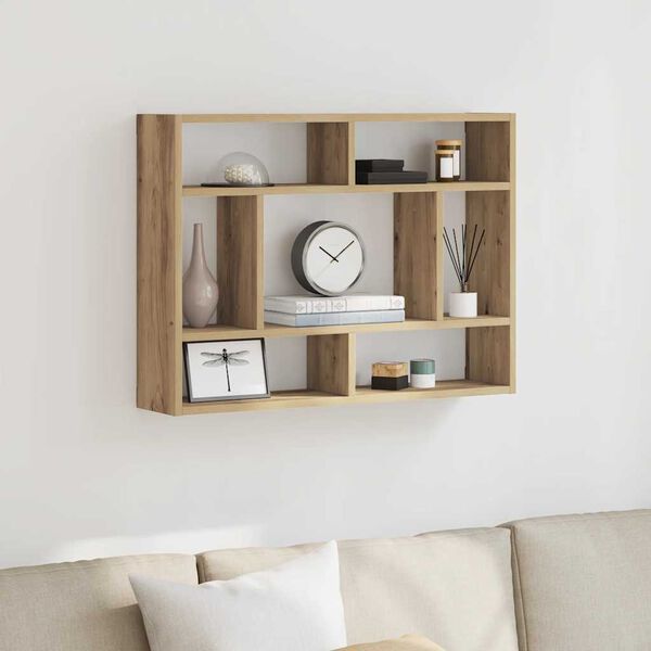 vidaXL P&oacute;łka ścienna, dąb artisan, 75x16x55cm, materiał drewnopochodny