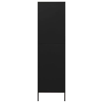 vidaXL Szafa, czarna, 90x50x180 cm, stalowa