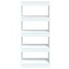vidaXL Regał na książki/przegroda, biały z połyskiem, 60x30x135 cm