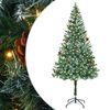 vidaXL Sztuczna choinka z 300 diodami LED Zielony 180 cm PVC i stal