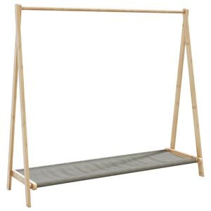 vidaXL Wieszak na ubrania, z p&oacute;łkami, 106x34x102 cm, bambusowy
