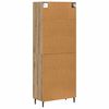 vidaXL Highboard 2 pcs Dąb rzemieślniczy Drewno inżynieryjne i szkło