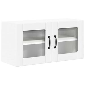 vidaXL Szafka szklana na ścianę LUCCA Biały 80 x 31 x 40 cm