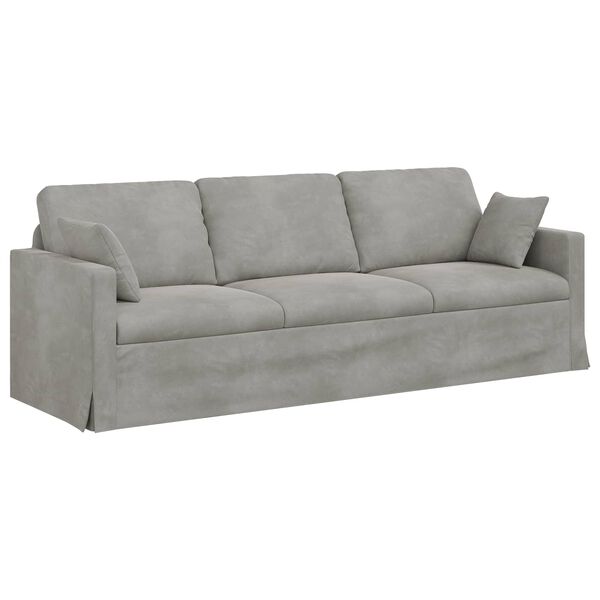 vidaXL Sofa Jasnoszary 228 x 78 x 80 cm Aksamit