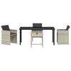 vidaXL Zestaw do jadalni w ogrodzie 5 pcs Jasnoszary polirattan