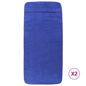 vidaXL Ręczniki plażowe, 2 szt., niebieskie, 60x135 cm, 400 g/m&sup2;
