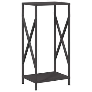 vidaXL Stojak na drewno opałowe czarny 34x25x70 cm