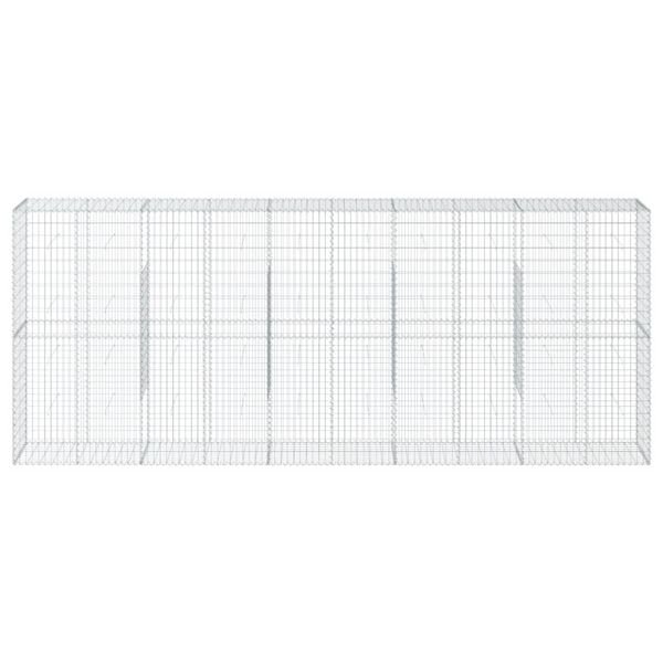 vidaXL Kosz gabionowy z pokrywą, 500x50x200 cm, galwanizowane żelazo