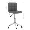 vidaXL Obrotowe krzesła stołowe, 2 szt., szare, obite sztuczną sk&oacute;rą