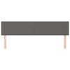 vidaXL Zagł&oacute;wki, szare, 180x5x78/88 cm, sztuczna sk&oacute;ra