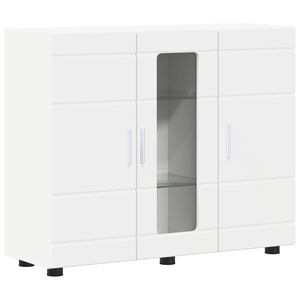 vidaXL Drewniana szafka z przechowywaniem Biały 88,5 x 30,5 x 73 cm