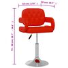 vidaXL Stołek barowy, czerwony, obity sztuczną sk&oacute;rą