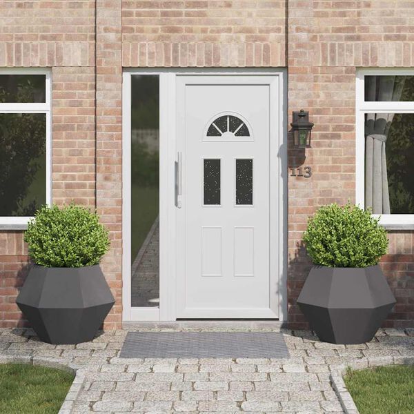 vidaXL Donica 2 pcs Czarny 75 x 75 x 60 cm Stal