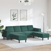 vidaXL Sofa do salonu 3 pcs Ciemna zieleń
