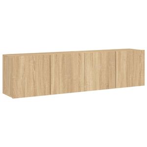 vidaXL Ścienne szafki TV, 2 szt., dąb sonoma, 80x30x41 cm